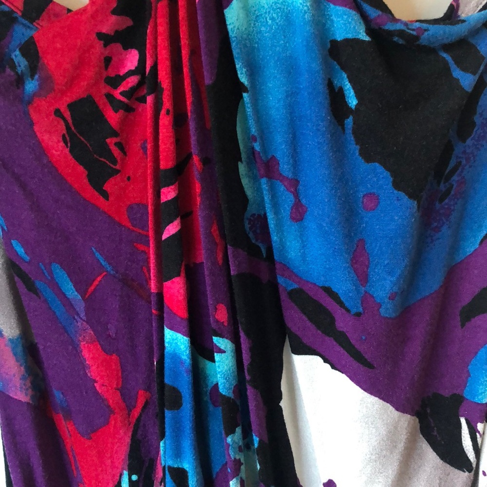 Express Multicolor Party Print Halter Top, Size XS - Picture 14 of 16
